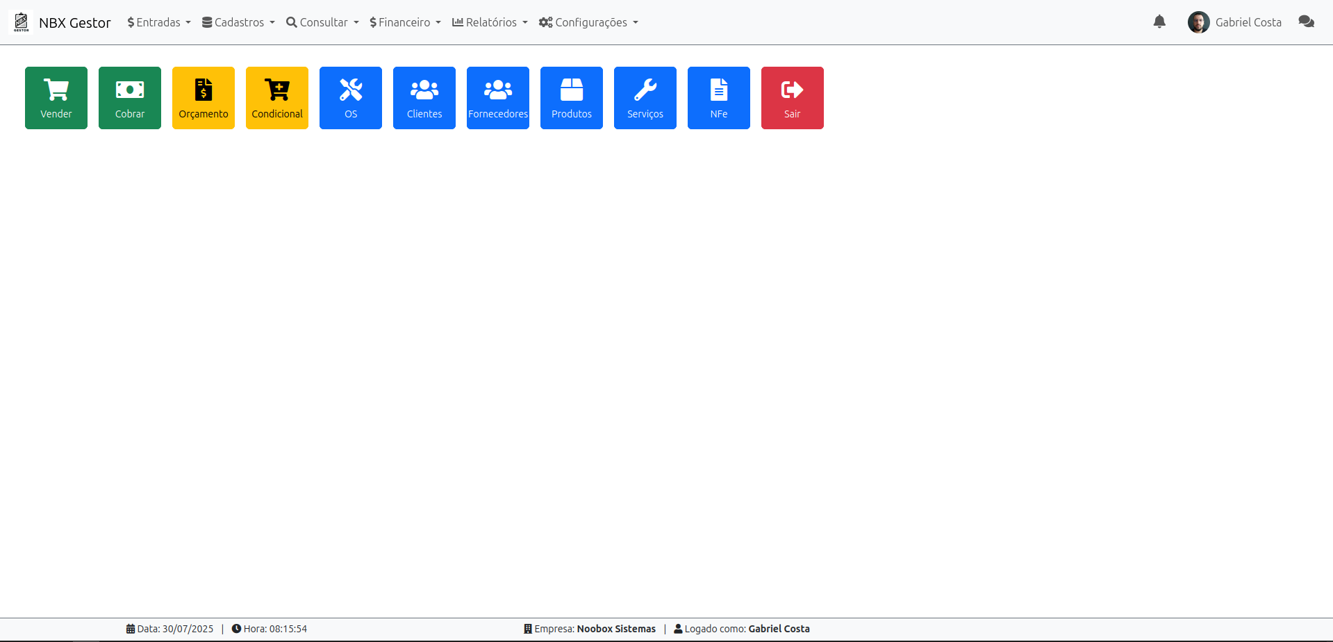 Dashboard do Sistema